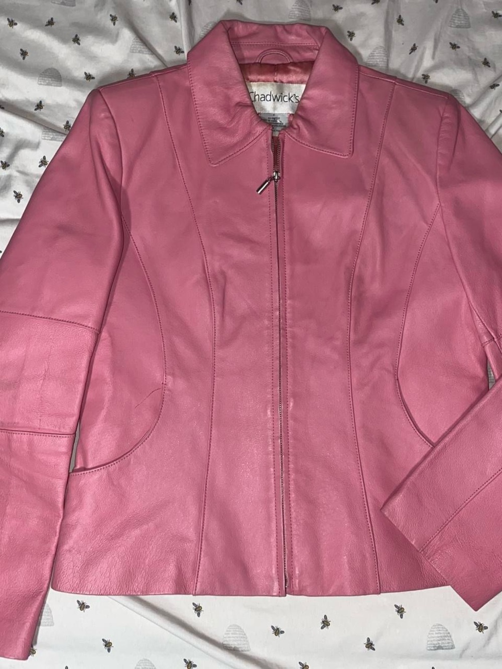 Chadwicks Pink Leather Jacket